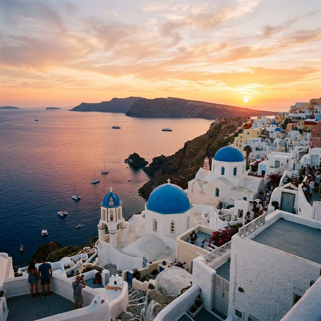 Scenic view of Santorini, Greece